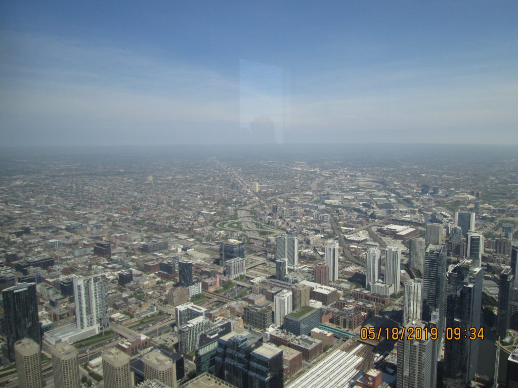 view from Willis (Sears) Tower "Ledge" Chicago IL